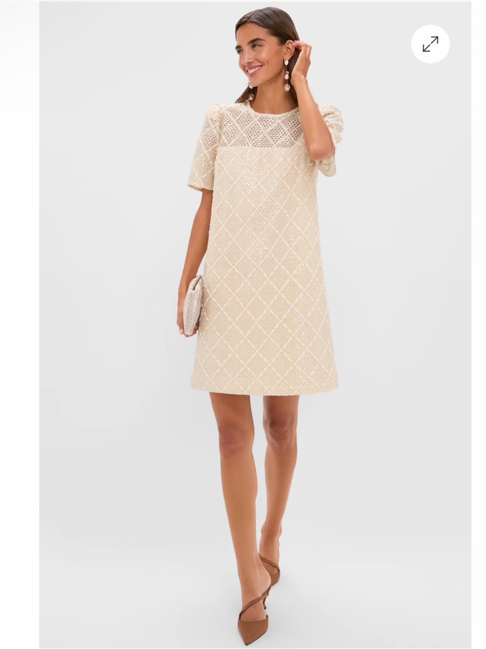 Tuckernuck Ivory Sequin Janelle Mini Dress NWT size XS